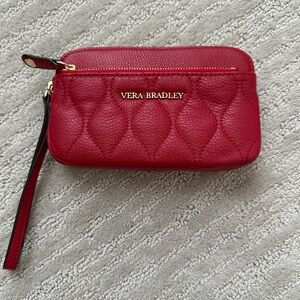 NWOT—Vera Bradley Sophie red quilted leather wristlet/wallet